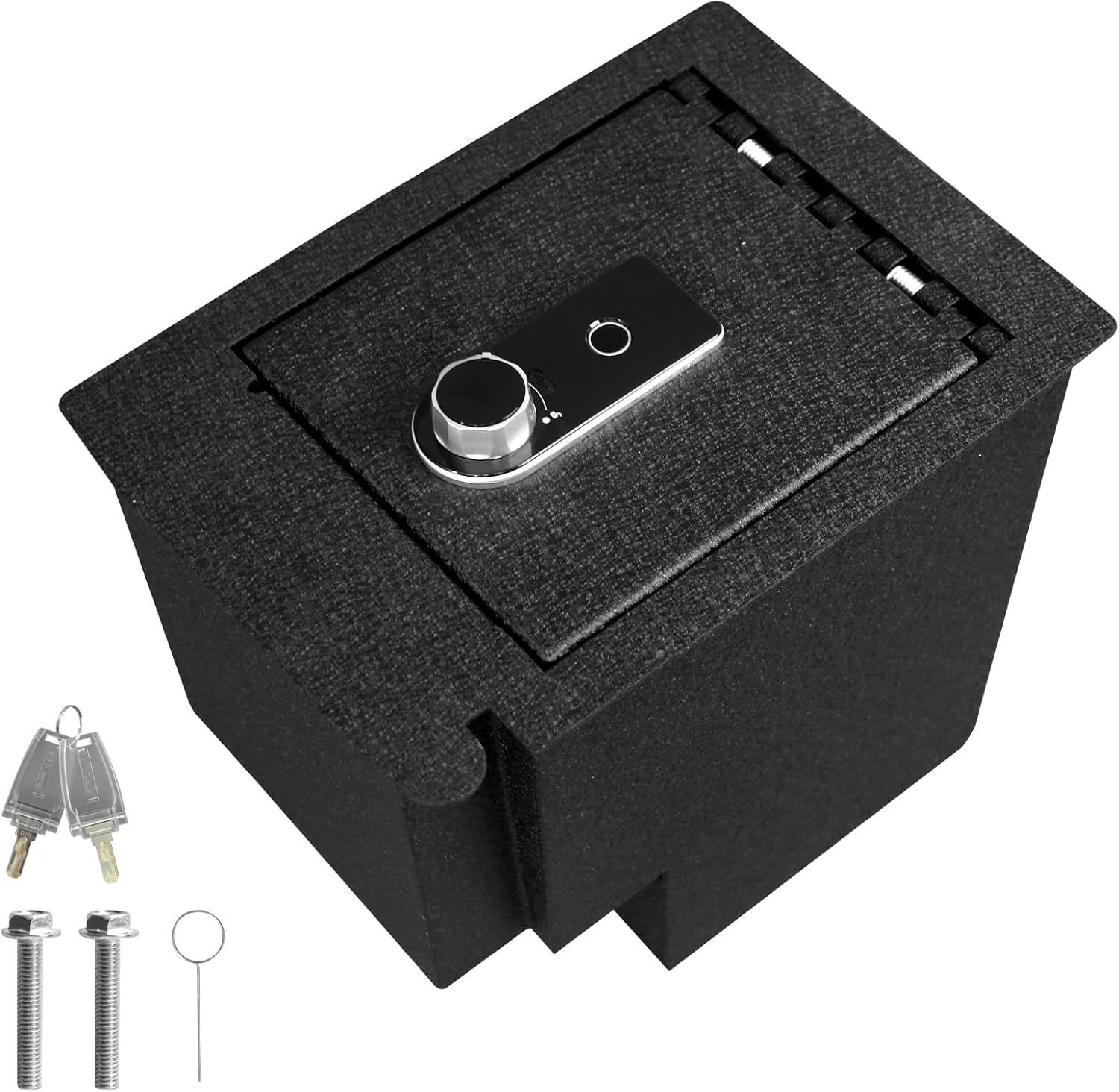 Center Console Safe Vault, Console Safe Lock Box Compatible with 2010–2024 Toyota 4Runner, Fingerprint Access with 2 Backup Keys