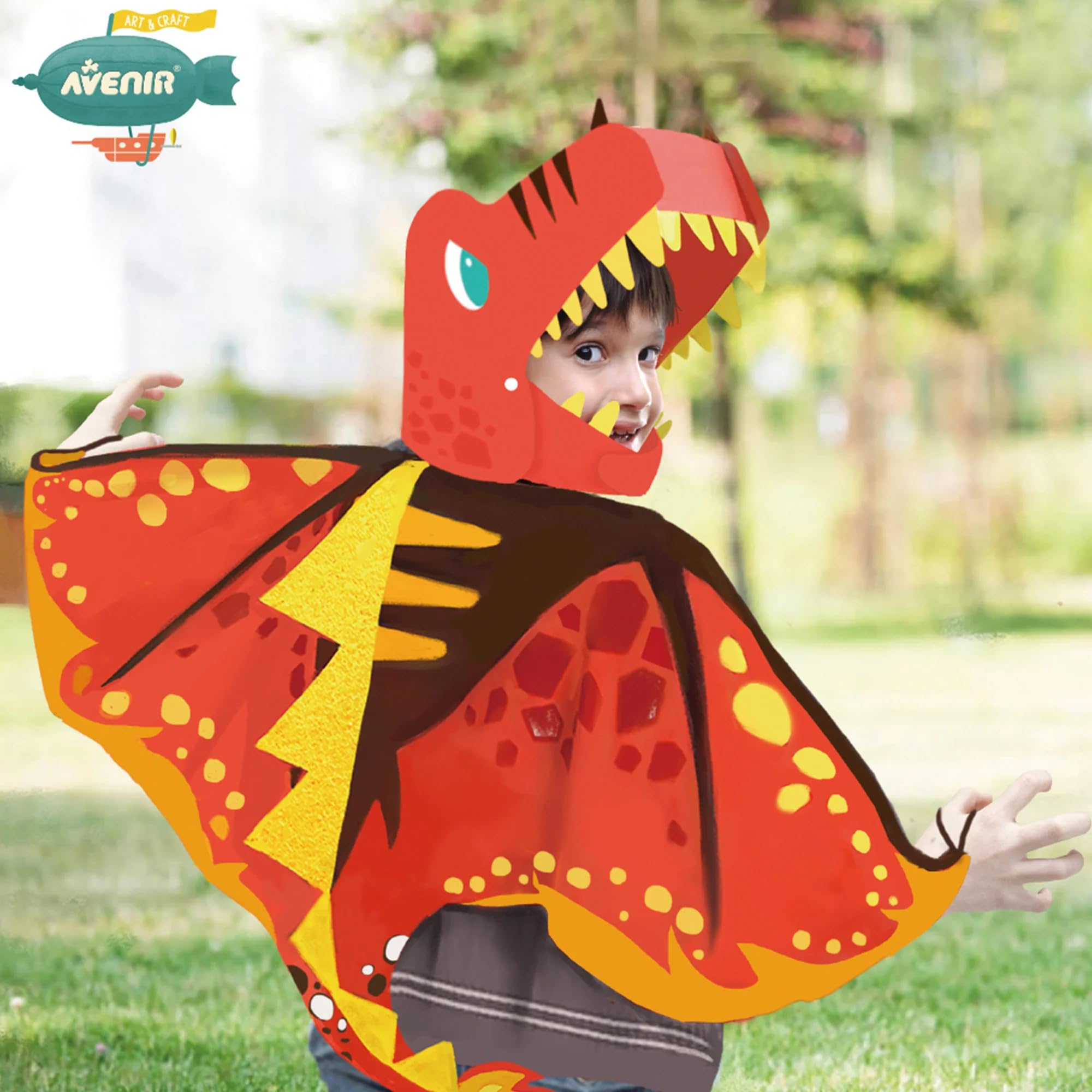 Avenir Design And Dress Up – Drago – Kit Ali Da Colorare 78x125 Cm – Con Pennarelli – Gioco Creativo 3+ Anni