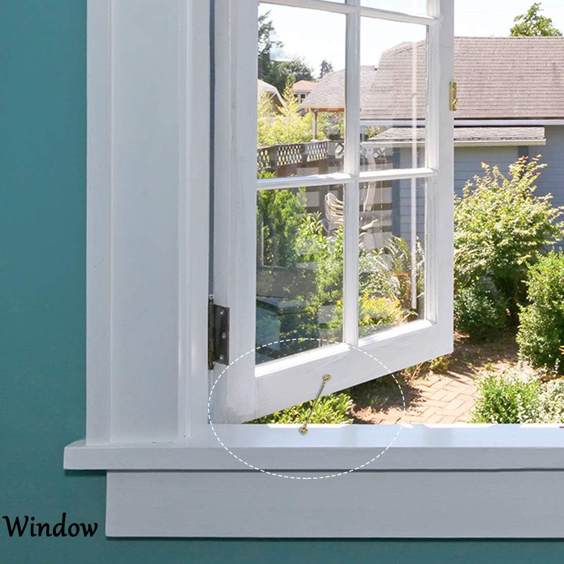 Door Lock Latch,Sliding Door Latch, 7.5cm Cabin Hooks Latch Privacy Hooks Door with Screws Lock Plating Finish for Gate Shutter Window Slide Barn Door Gold Tone(Gold Tone)