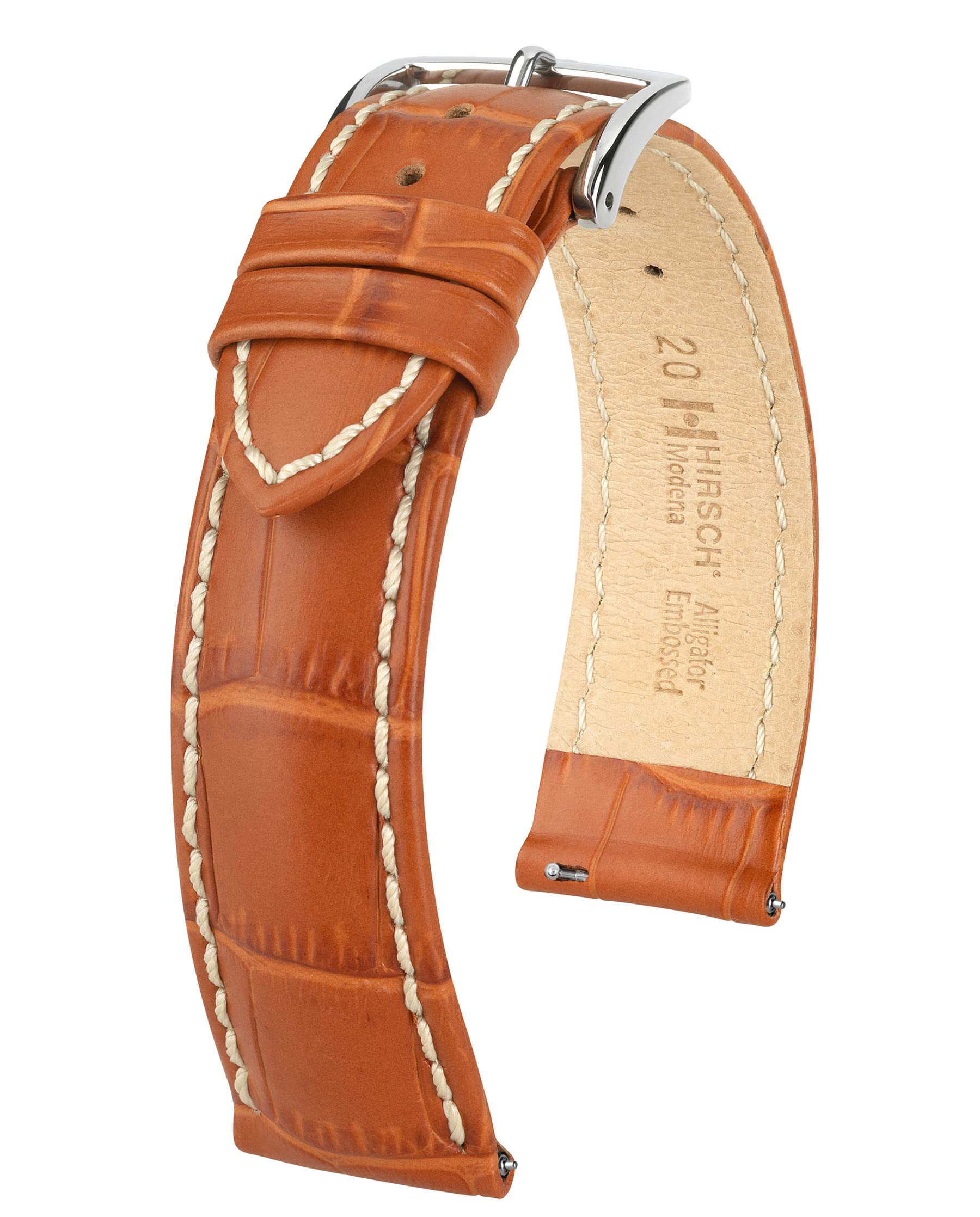 HIRSCH Pasek do zegarka unisex Alligator Style model Modena 22 mm,