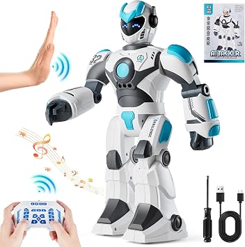 VEVOR RC Robot Toys for Kids, Gesture Sensing Programmable Remote Control Smart Robot, Interactive Walking Singing Dancing Robot for Age 6+ Year Old Boys Girls Birthday Gift Present