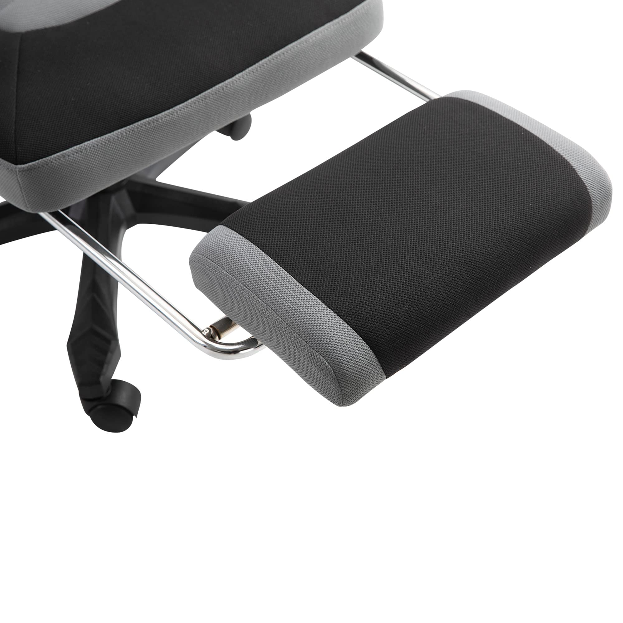 Vinsetto Chaise de Bureau Repose-Pied 58L x 63l x 112-122H cm Gris Noir