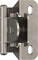 Vista 17 de Amerock BPR8701CZ Bisagra para gabinete Superposición doble desmontable de 1/4 pulgada (6 mm) Bronce champán Bisagra para puerta de gabinete