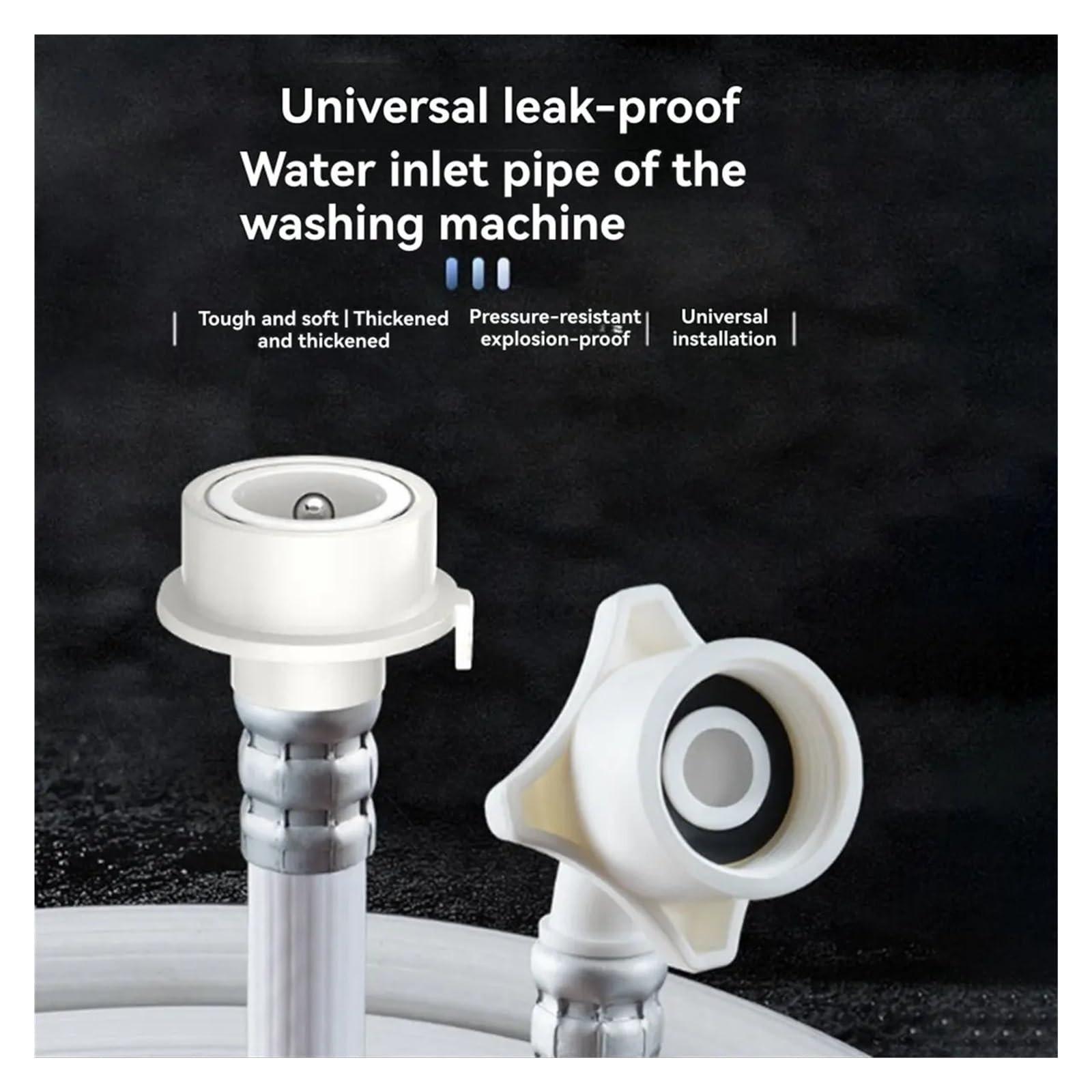 Tubo Di Carico Acqua Per Lavatrice Condotto In PVC Bianco 3 Metri Fredda