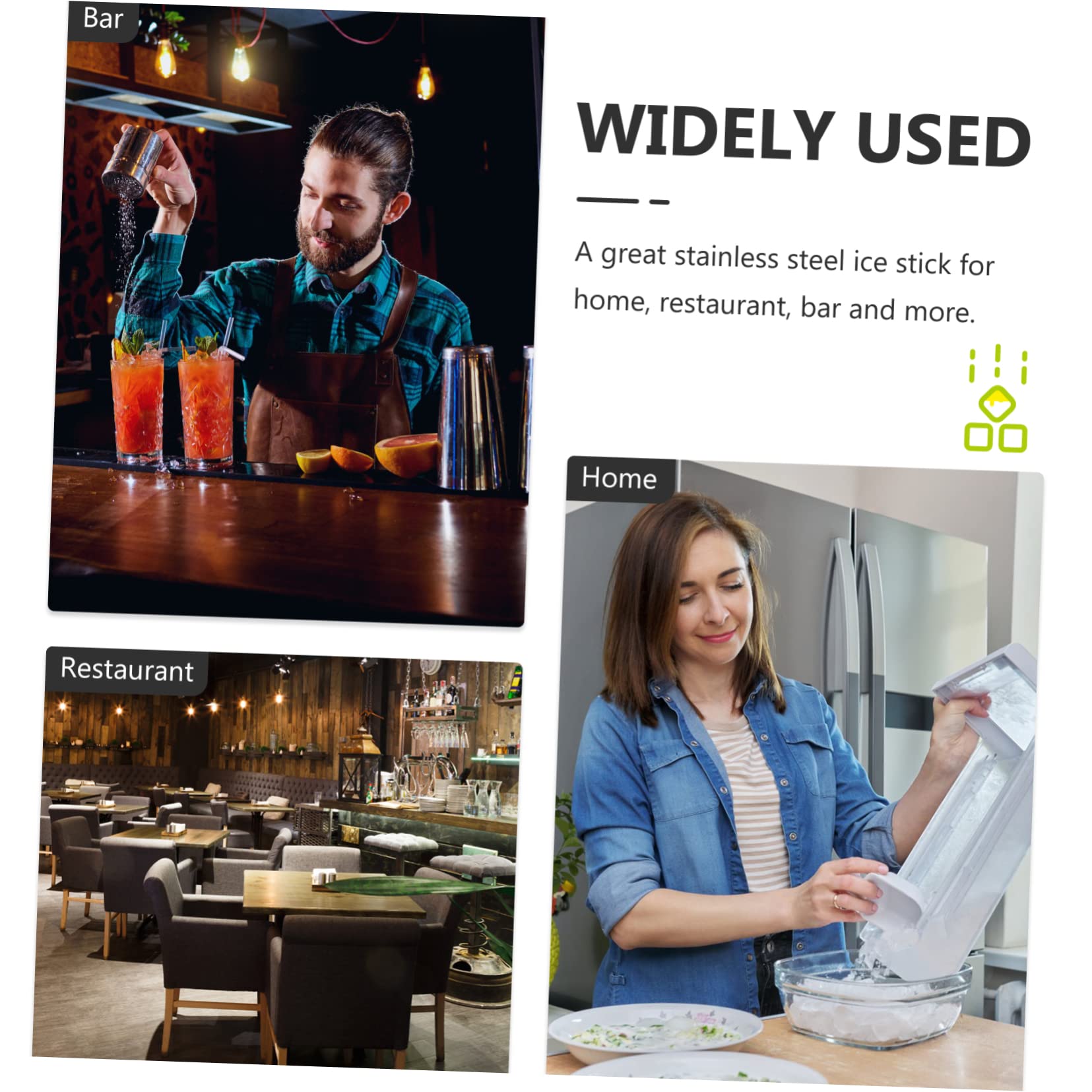 FUNOMOCYA Stainless Steel Ice Mallet Muddler for Cocktails Ice Drink Muddler Cocktail Bartending Shakers