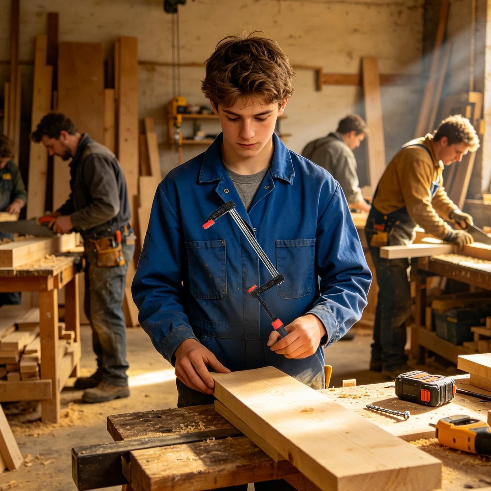 Morsetti Legno 2 Pezzi Attrezzi Da Falegname Per Uso Intensivo | morsetti a presa rapida da carpenteria per Mobili Fai da Te e Bricolage