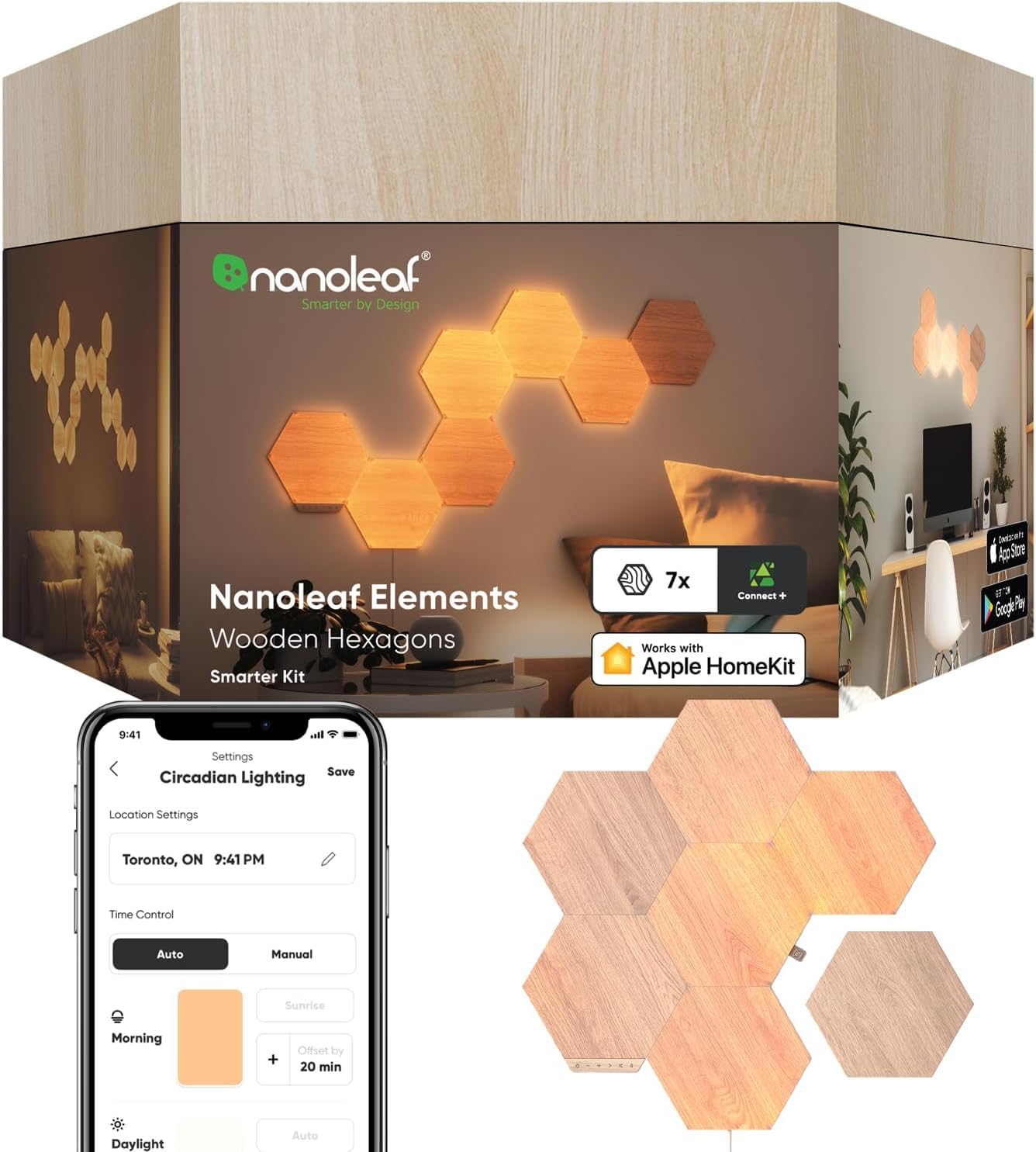Nanoleaf Elements スマートウォールライト ヘキサゴン LED壁面照明 7 