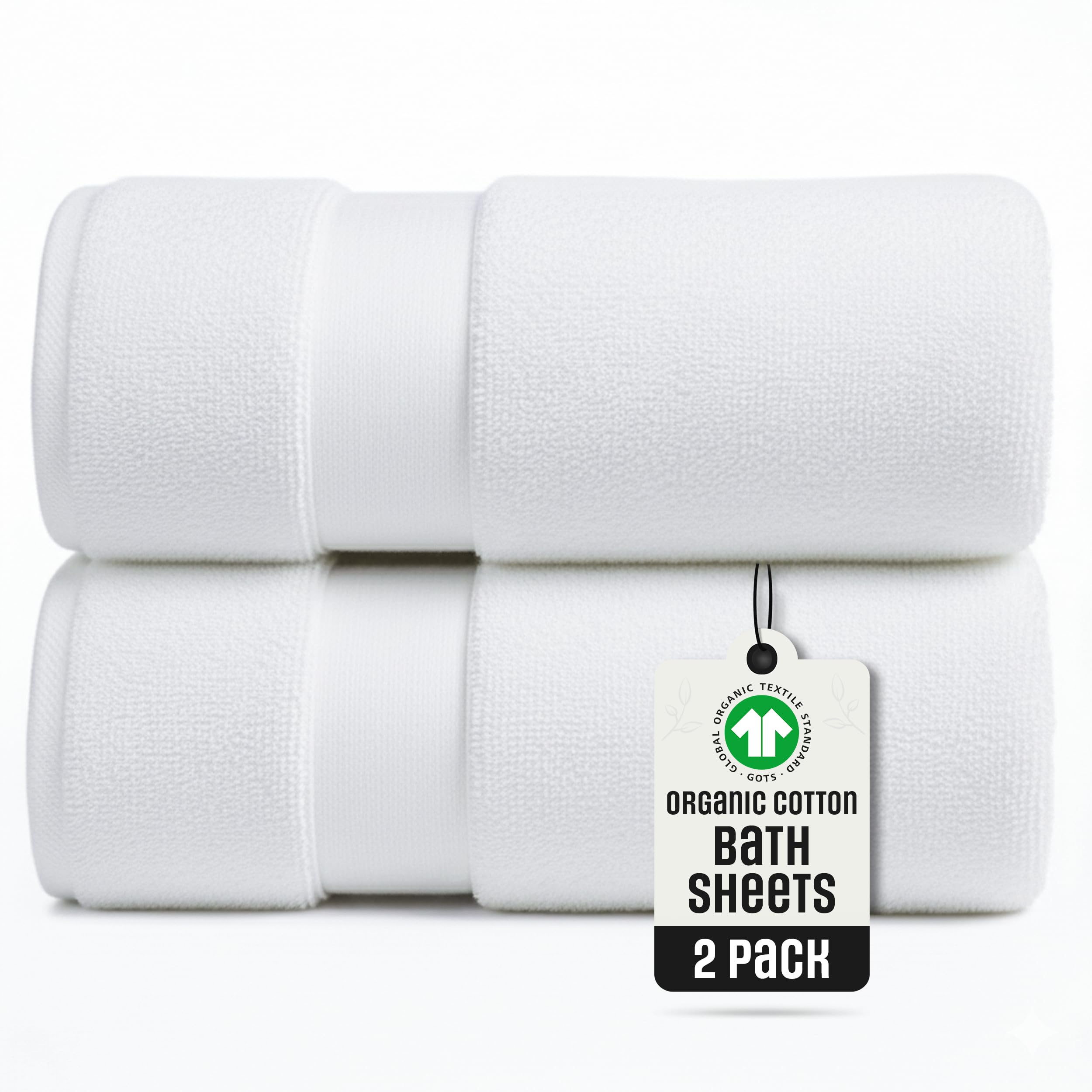 TOWELTIQUE- Organic Cotton Luxury Bath Towels Pack of 6 GOTS & Oeko- TEX Certified | Premium Soft, Absorbent & Quick-Drying Towels for Bathroom, Gym,