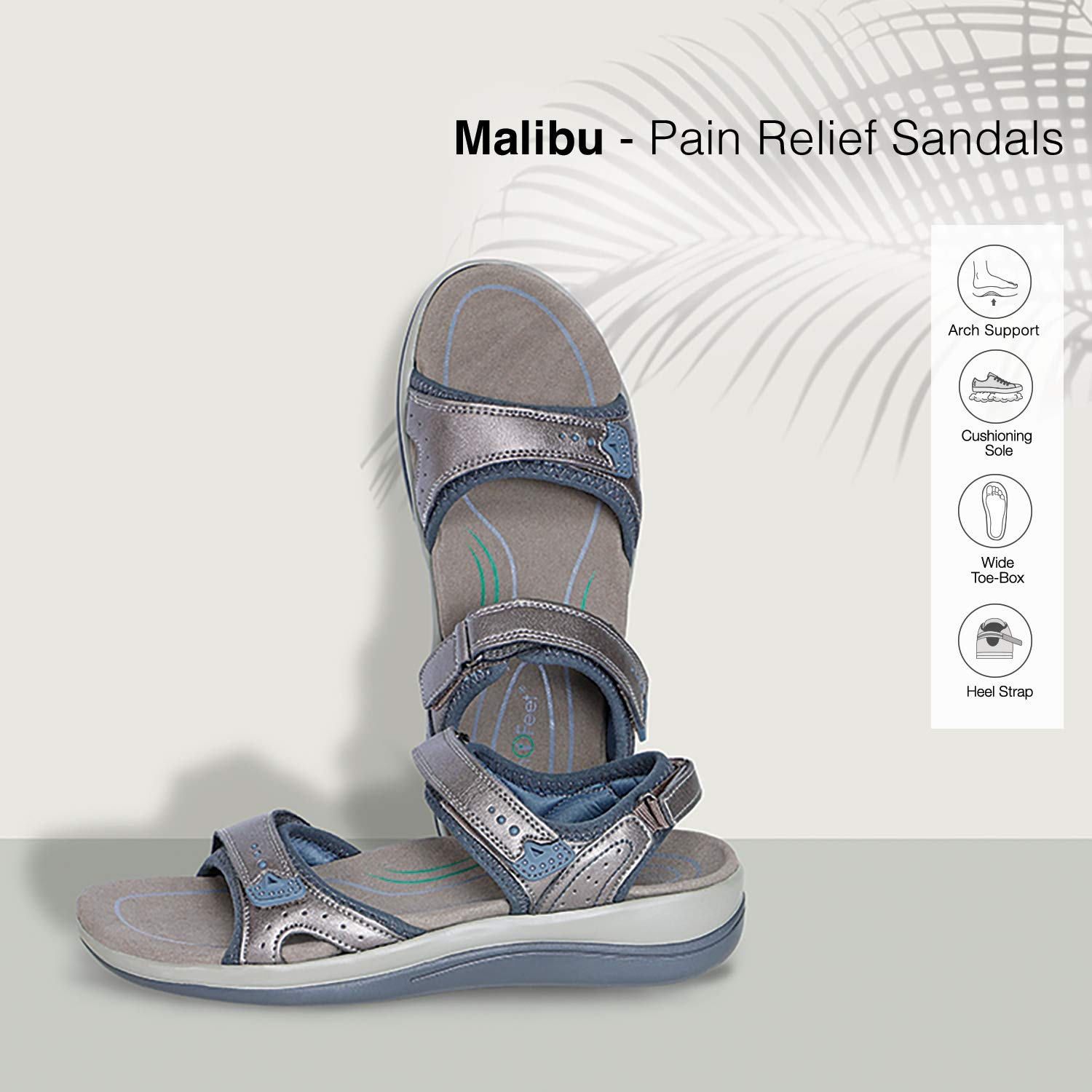 Arch Support Sandals for Women, Ideal for Heel and Foot Pain Relief