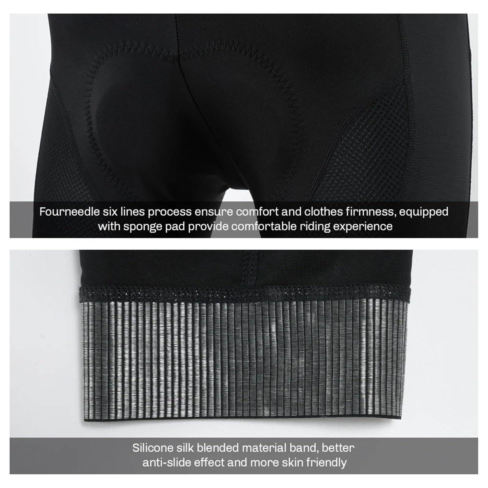 Cuissard à Bretelles Cyclisme Hommes Collants Vélo Route Professionnel Longue Distance 3/4 M