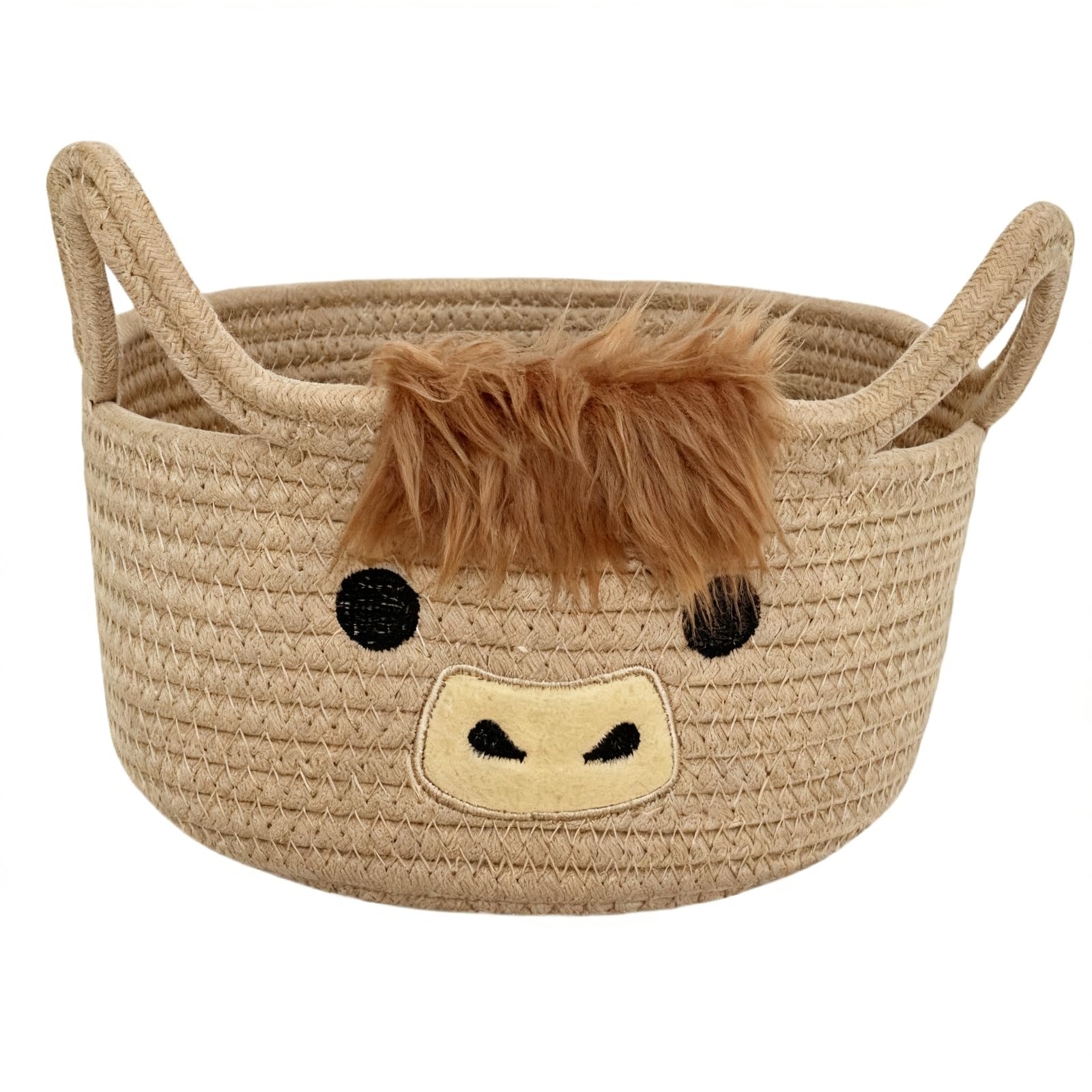Zambuph Cow Decor Cow Basket Cute Nursery Decor Storage Option Khaki