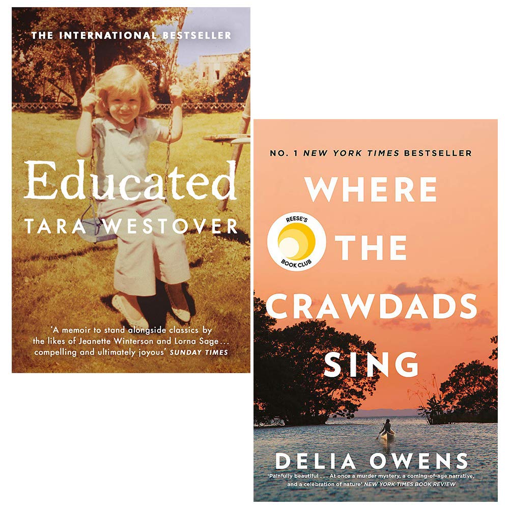 sagga Educated Tara Westover, Where the Crawdads Sing [Hardcover] 2 Books Collection Set