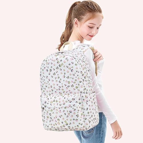Miniatura 8 de Bluboon Mochila para niña y mujer, mochila escolar para computadora portátil, mochila de viaje, mochila floral, Flor, Mochilas Daypack