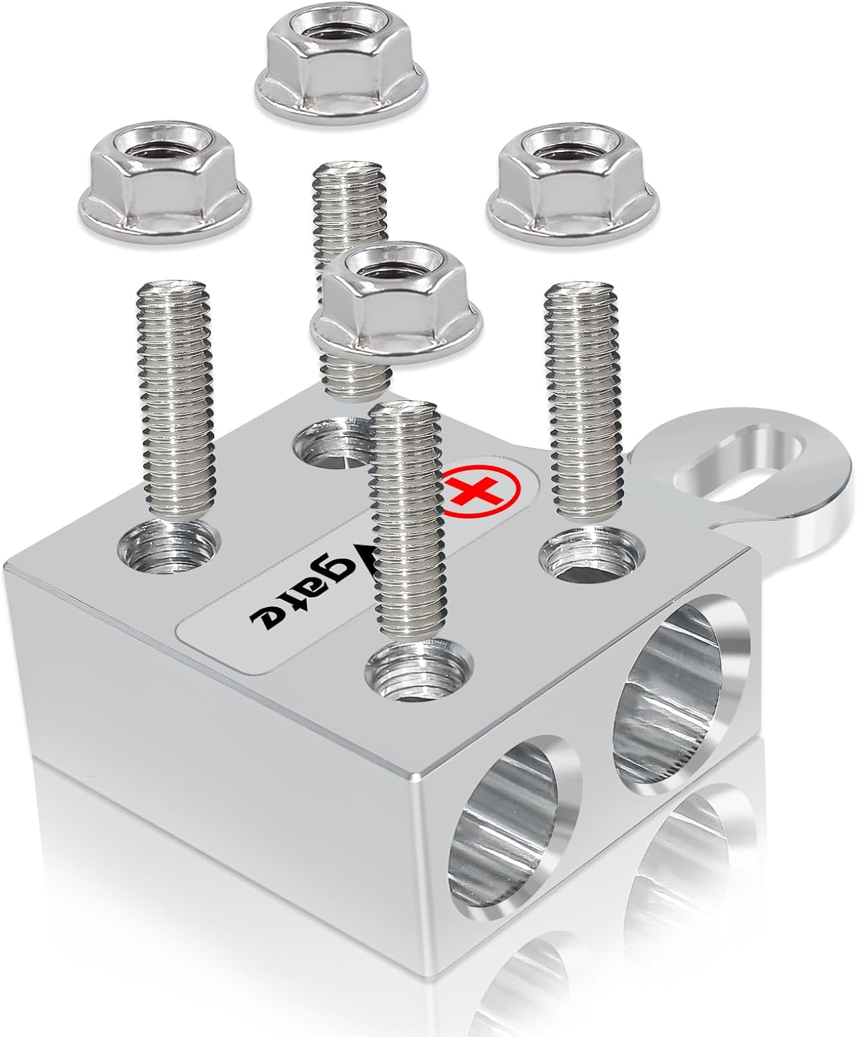 Vgate 8-Way Battery Terminal Connectors for Lithium or AGM Lead-Acid Battery with Bolt Down Ends or Threaded Studs, M6 or 1/4”-20