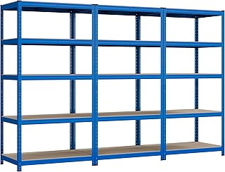 Heavy Duty Garage Racking 3 Bay MEGA DEAL 200KG Per Shelf (1800mm H x 900mm W x 600mm D)