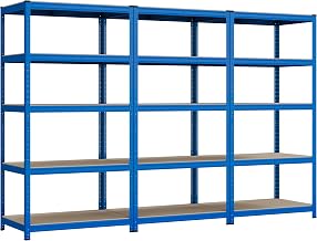 Racking Solutions Heavy Duty Garage Racking 3 Bay MEGA DEAL 200KG Per Shelf (1800mm H x 900mm W x 600mm D)