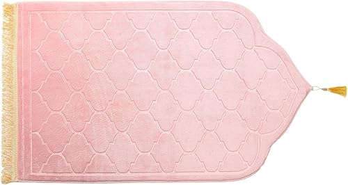 Miniatura 8 de JE JOUE Alfombra de oración musulmana islámica, esponja gruesa musulmana para hombres y mujeres, Eid Travel Ramadán, suave, de lujo, ideal para