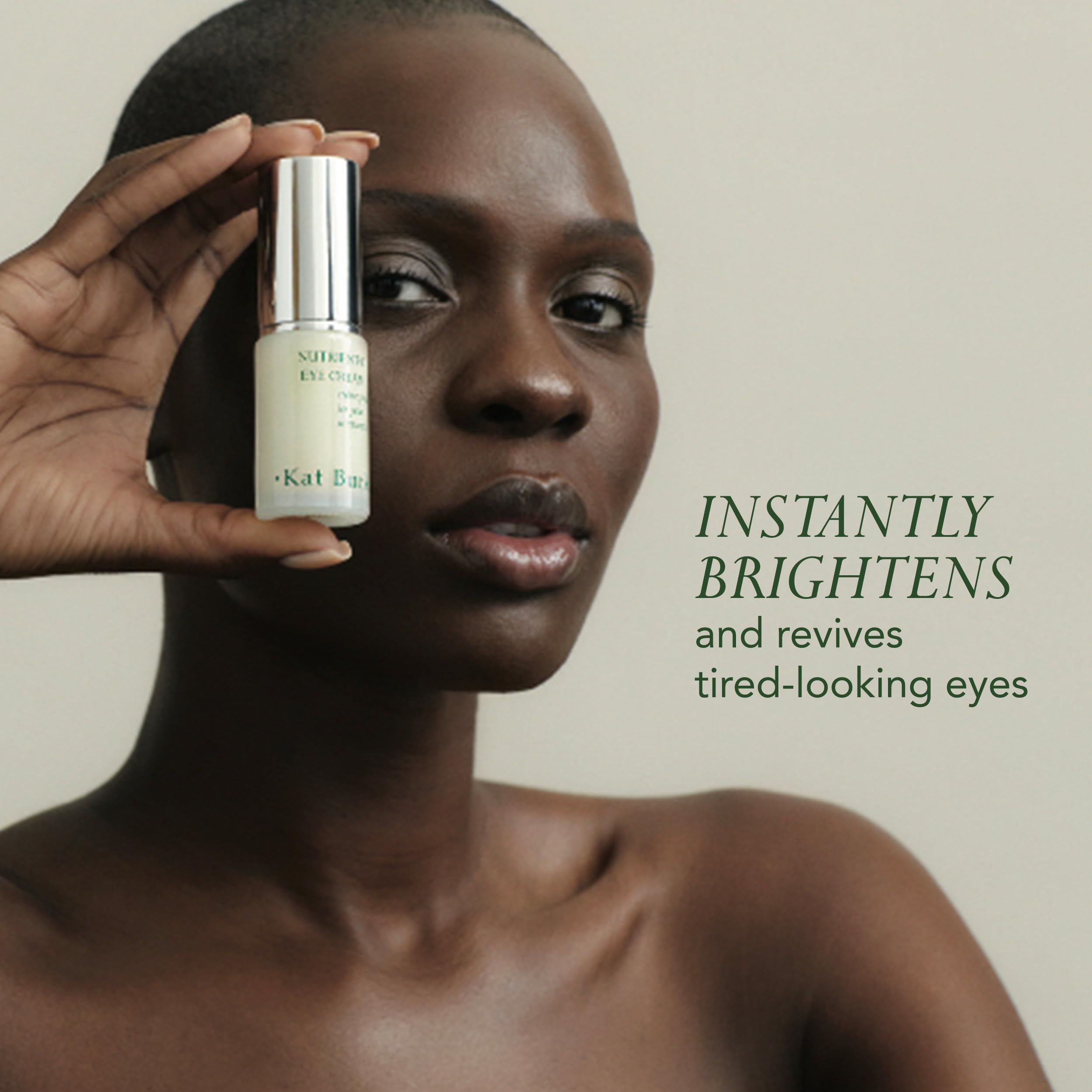 Kat Burki 8% Stabilized Vitamin C Eye Cream with Caffeine, Dark Circle Reducing & Depuffing Eye Area Treatment, 0.5 Fl Oz