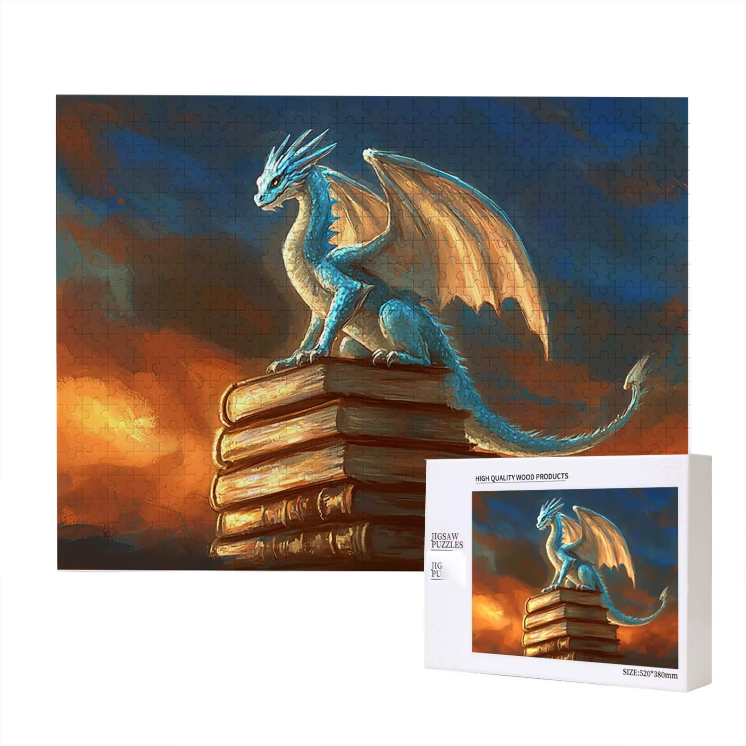 Puzzle 2000 sztuk Drewniane puzzle DIY Dinozaury Książki Gra Artystyczna Dekoracja Wyjątkowy prezent do dekoracji domu, puzzle rodzinne, idealne na imprezy gier, działalność rodzinna fr0-330