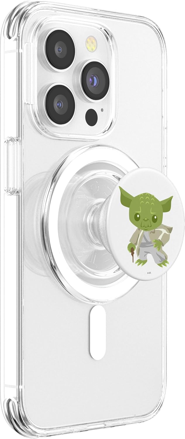 Star Wars Yoda Cute Cartoon Portrait PopSockets MagSafe PopGrip for iPhone