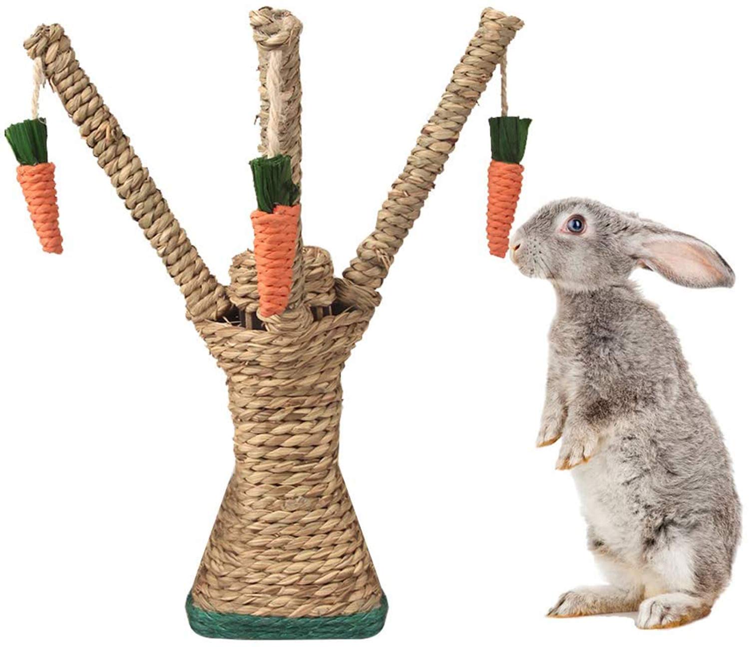 Kastwave Bunny Chew Toys Rabbit Scratching Climbing Fun Tree