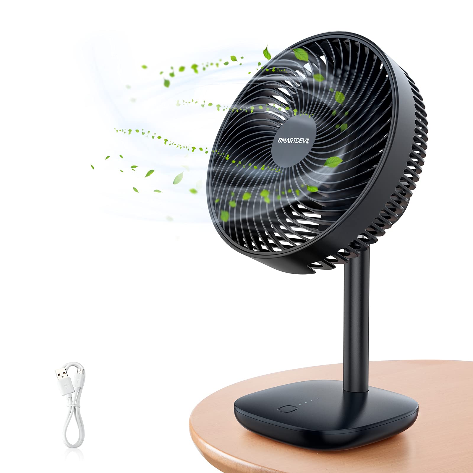 Buy SmartDevil USB Desk Fan, Small Powerful, Rechargeable Operated Fan ...