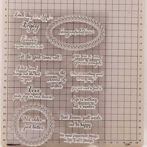 Miniatura 63 de MESYGK Small Blessings Words - Sello de silicona transparente transparente para álbum, tarjetas de goma para decoración de tarjetas y álbumes