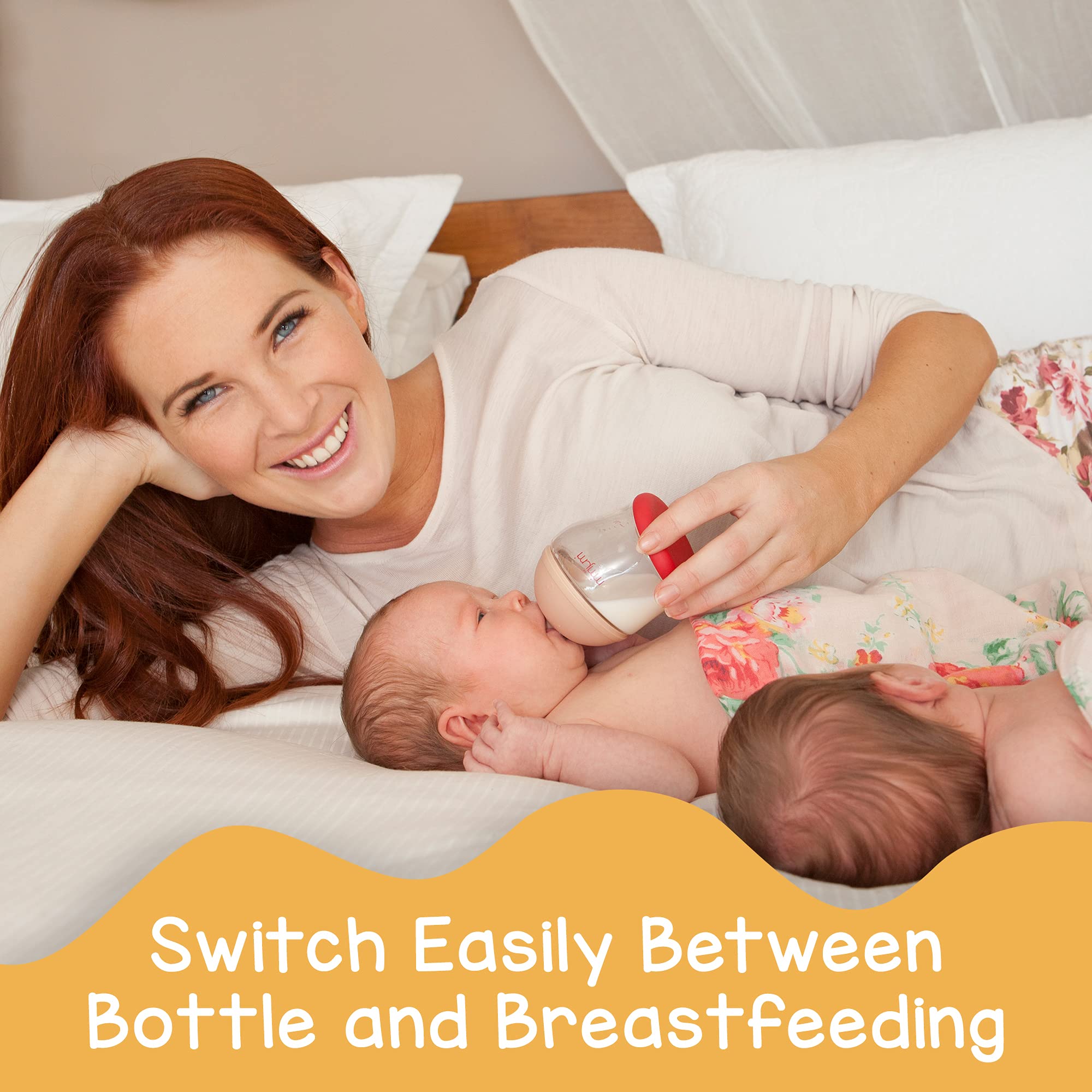 mimijumi Baby Bottle Not So Hungry AntiColic Bottles for Newborn