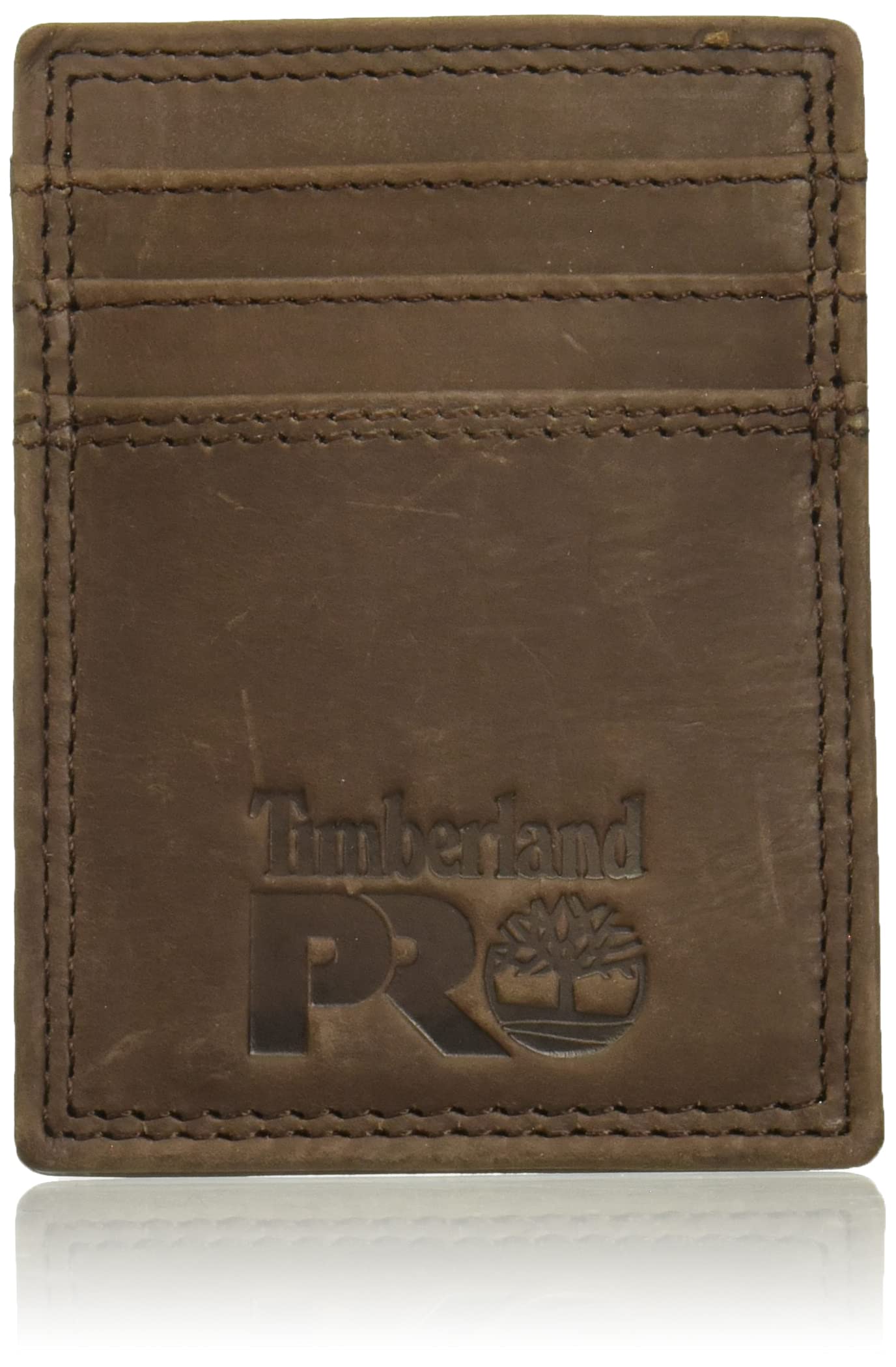 Timberland PRO Men's Leather Front Pocket Wallet with Money Clip Accessory
