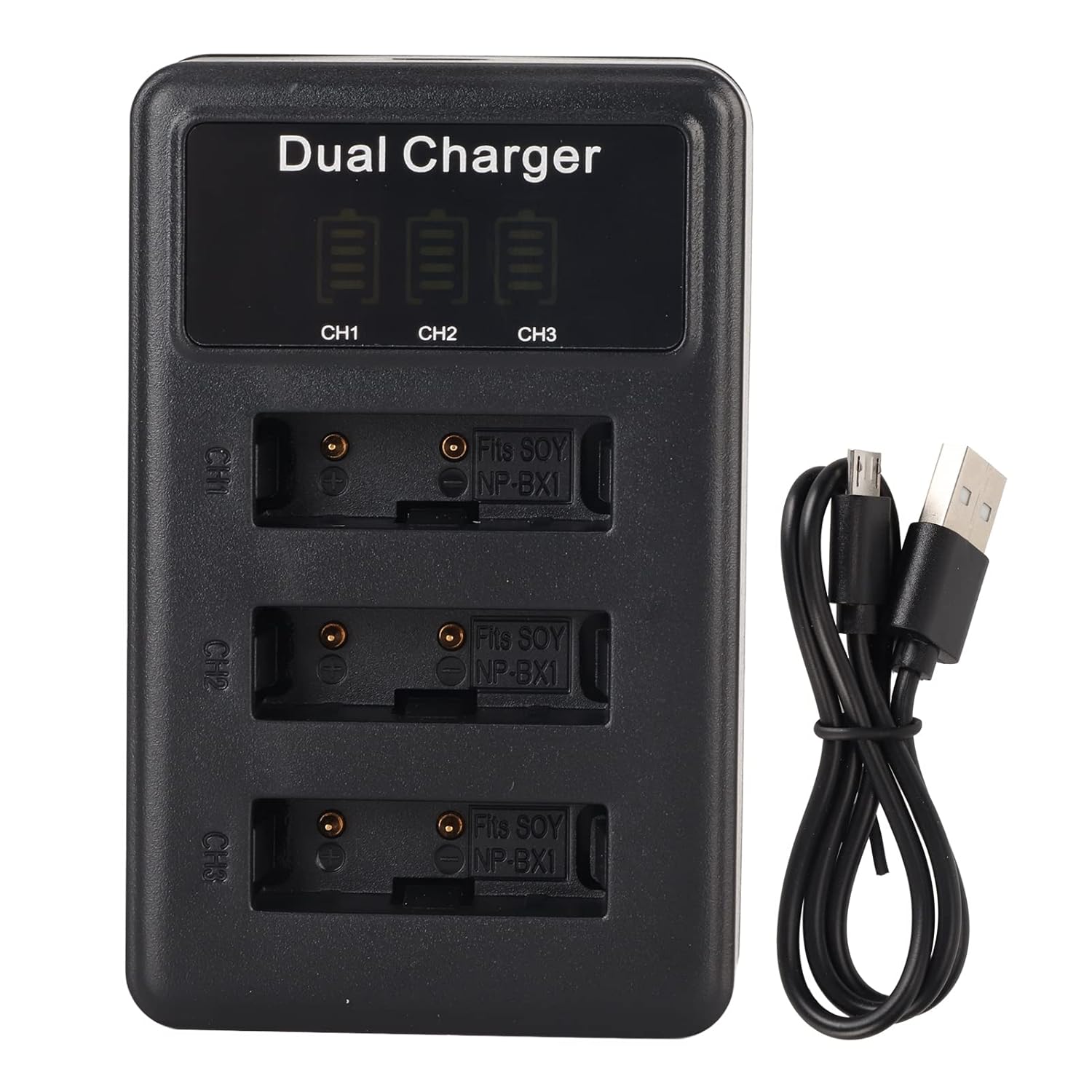 Buy Battery Charger, Camera Battery Triple Charger, Mini Travel Charger USB Camera Charger