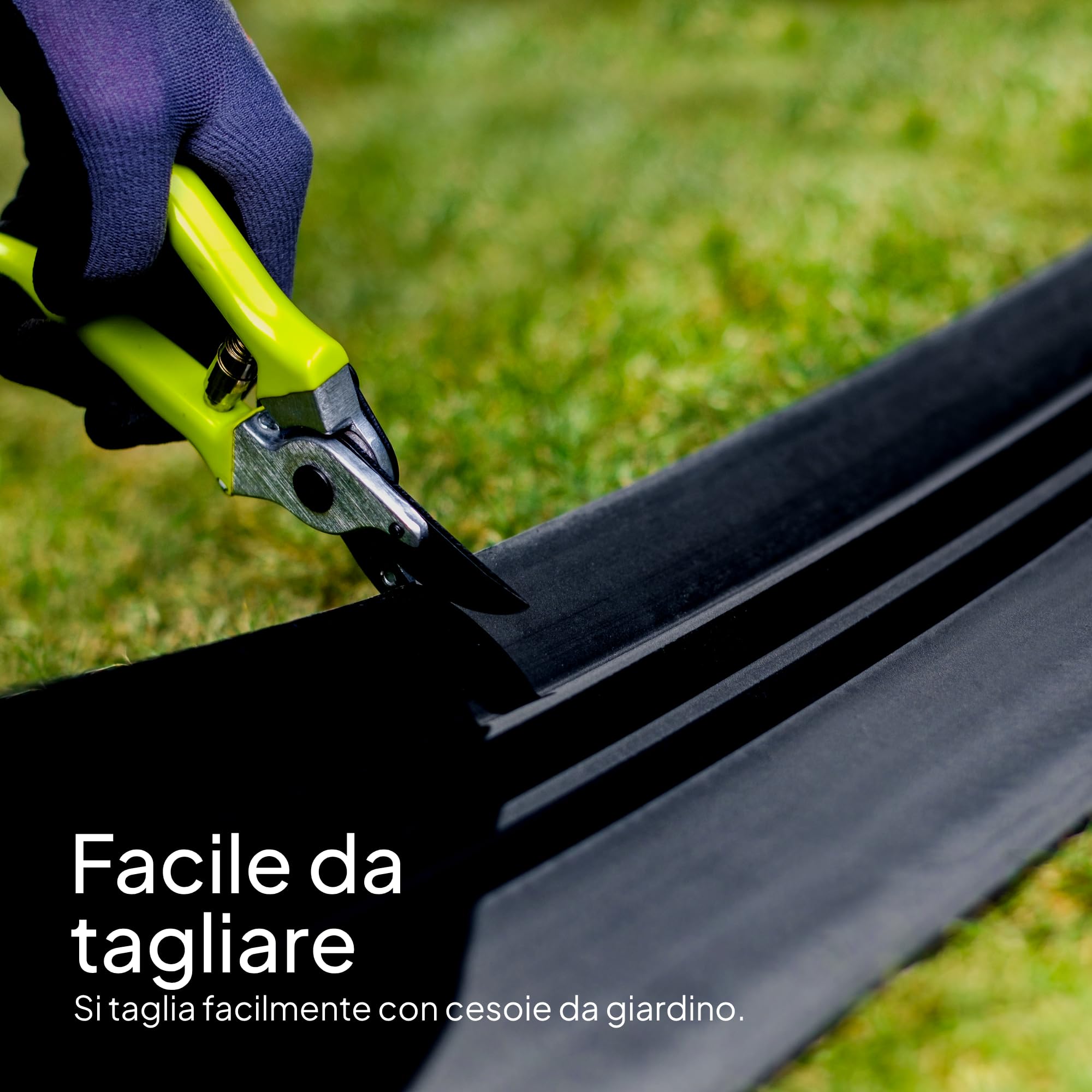 UNIGARDIA Bordura per Giardino 20 m, Altezza 20 cm - Bordo Flessibile in Plastica per Prato - Uso Semplice, Lunga Durata (almeno 30 anni), Massima Flessibilità - Bordatura per Aiuola