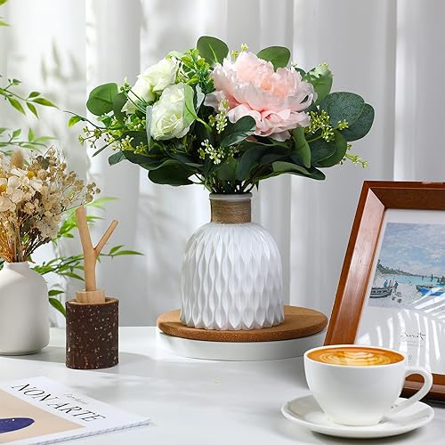 Miniatura 7 de Zonon 60 Pcs Artificial Baby Breath Gypsophila Flower Eucalyptus Leaves Bouquets Bulk Spring Table Decorations Floral Greenery Plants for Wedding