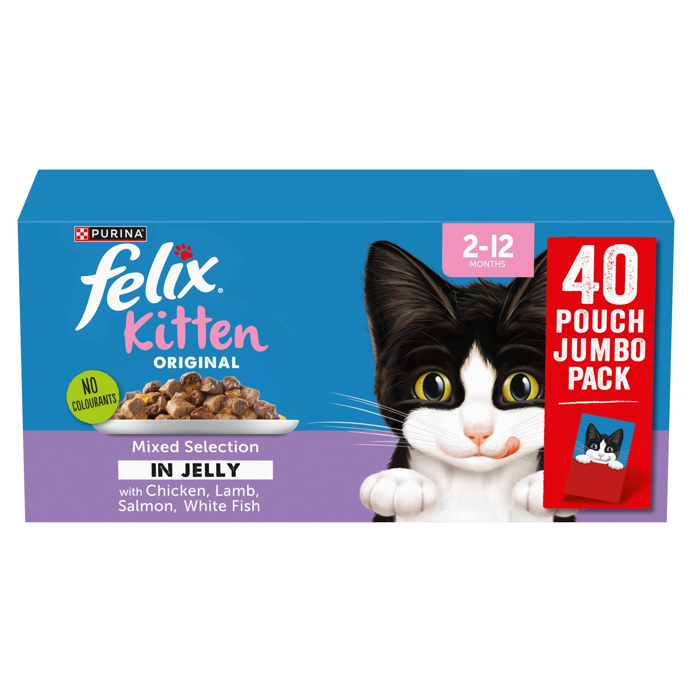FELIX Original Kitten Mixed Selection in Jelly Wet Cat Food 40x85g