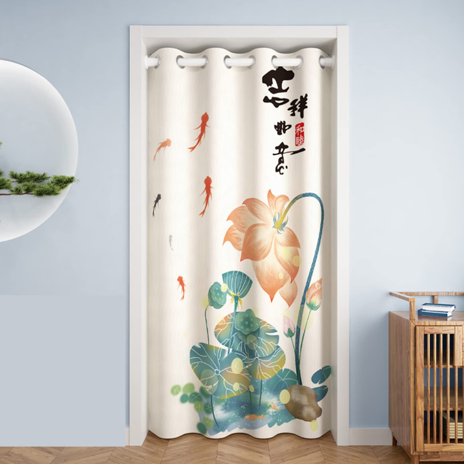 Amazon｜間仕切りカーテン おしゃれ 花柄 姫系 アコーディオンカーテン 