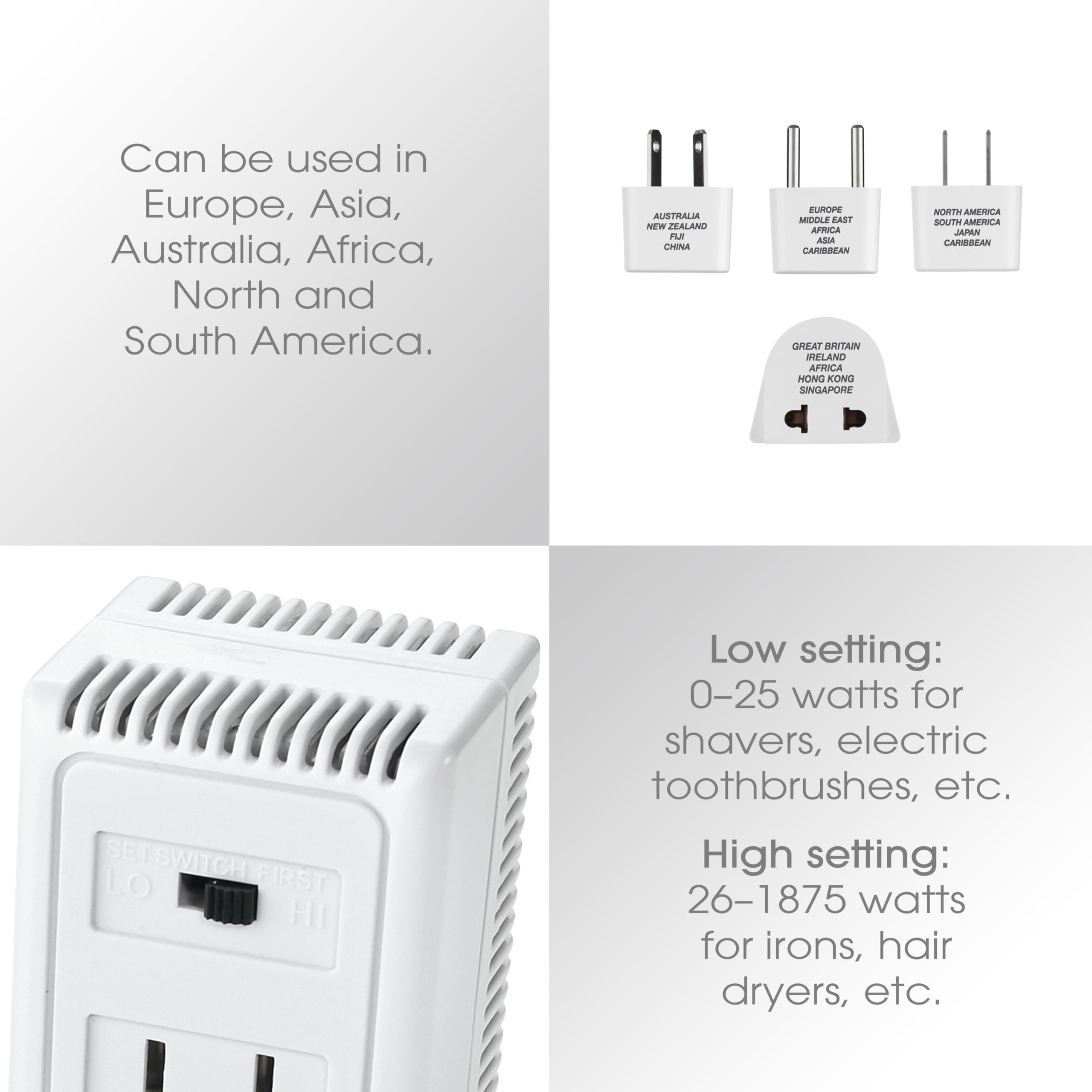 Kit De Voyage International Norelco - 5 Adaptateurs + Convertisseur Haute Puissance - Occasion