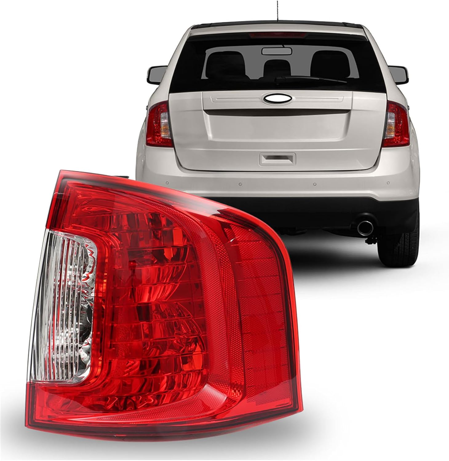 munirater Tail Light Right Side Replacement for Edge 2011-2014 Rear Brake Lamp