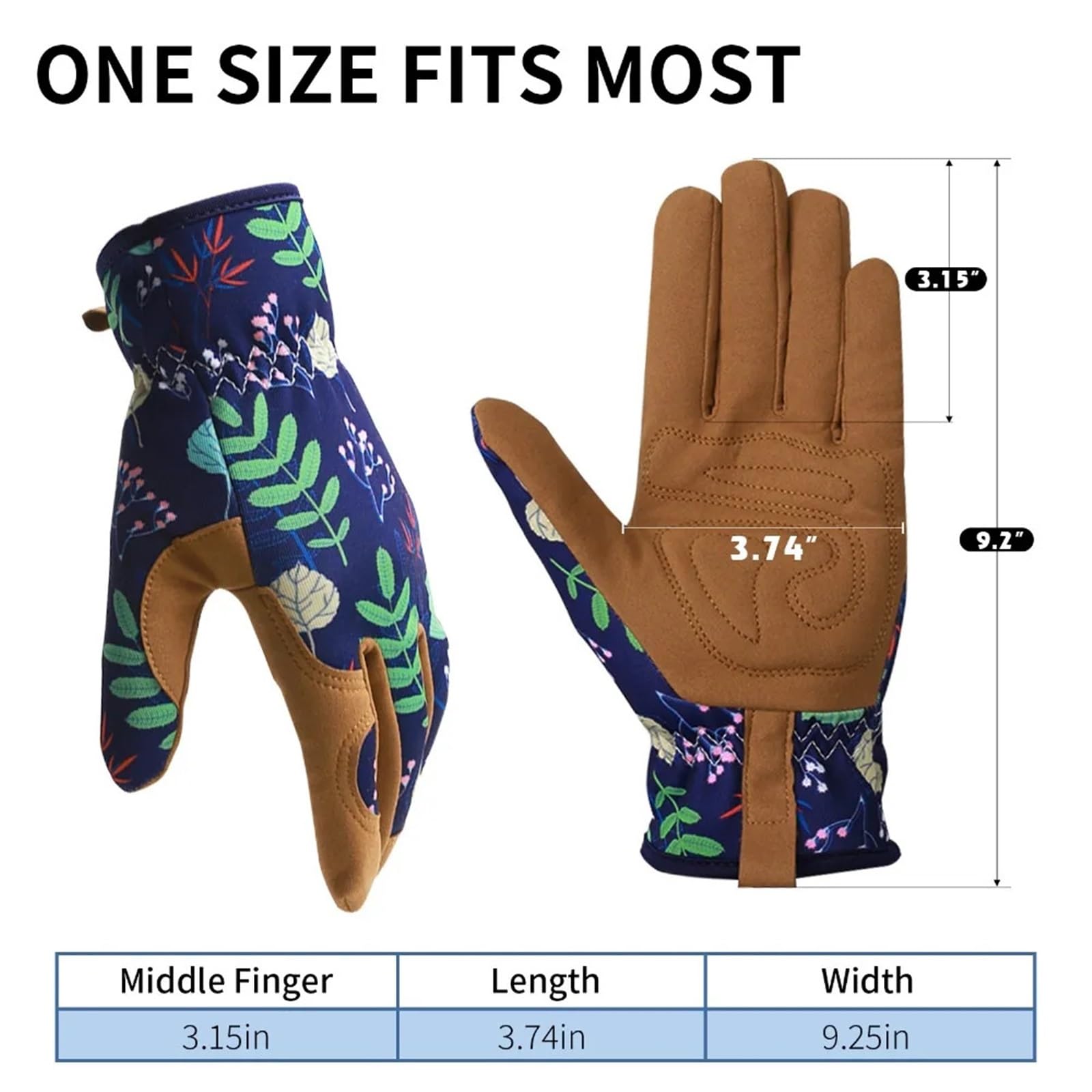 Guantes de jardín for desmalezar, trabajar, cavar, plantar, guantes jardinería con agarre, a prueba espinas, resistentes a pinchazos Para jardinería(Brown)