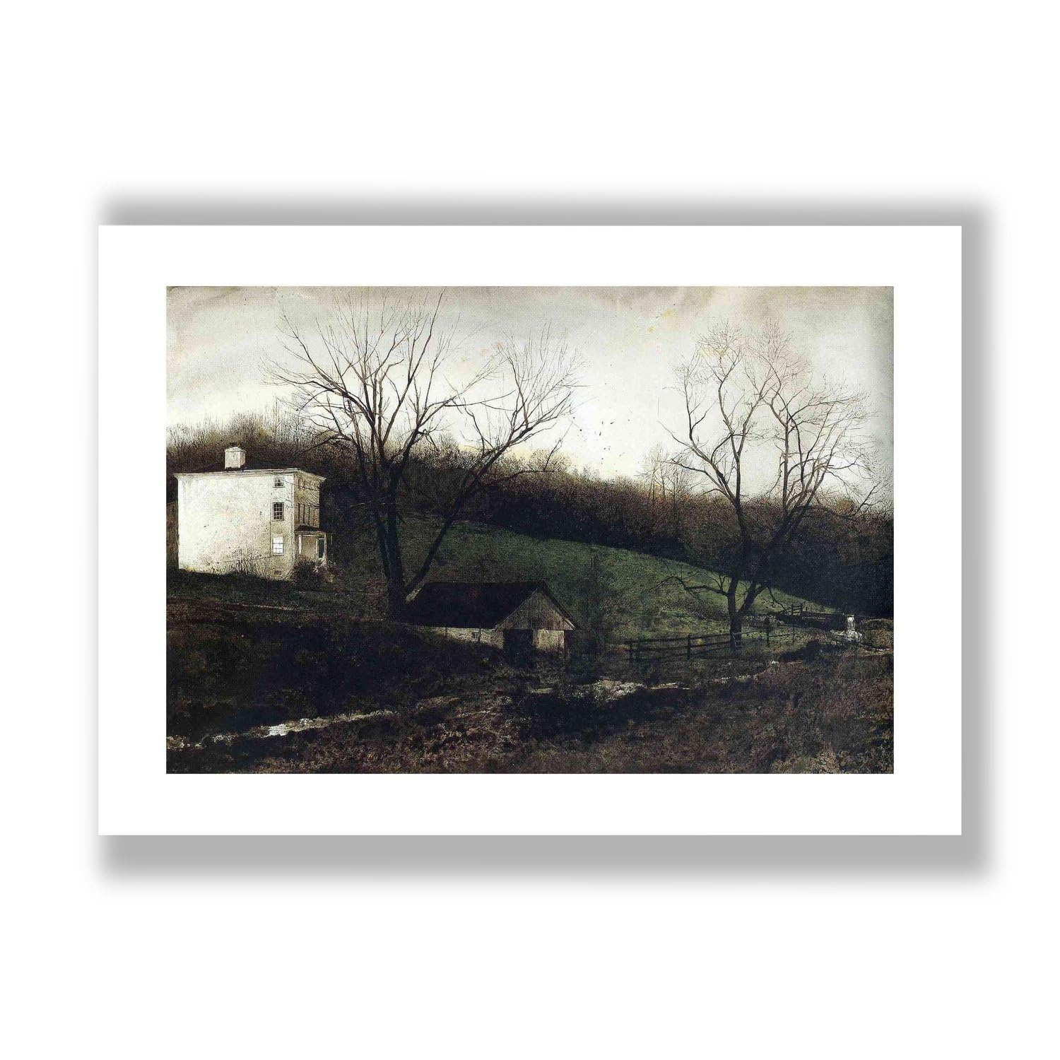 Impression d'art Andrew Wyeth Evening At Kuerners affiche de qualité musée Spiffing Prints