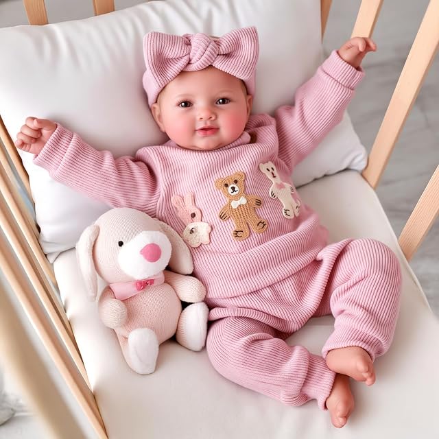 BABESIDE Reborn Baby Dolls Girl - 20 Inch Realistic Dolls with Accessories | Poseable Body, Real Life Baby Dolls with Feeding Accessories for 3+ Year Old Girls Gifts, Pretend Play, Collection