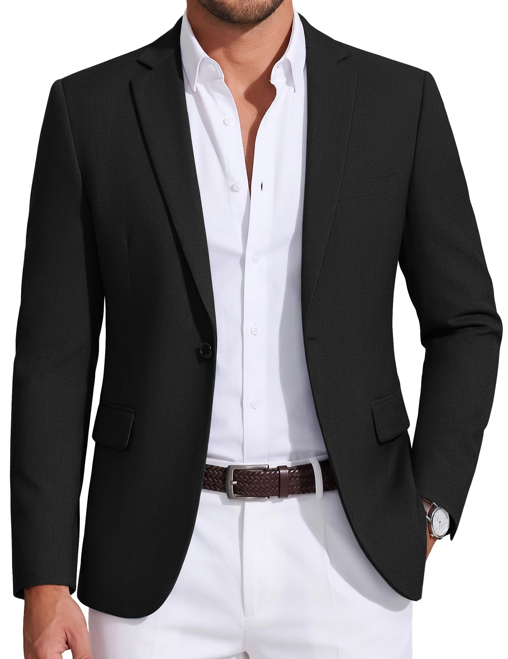 COOFANDY Mens Sport Coat Casual Blazer One Button Business Suit Jacket