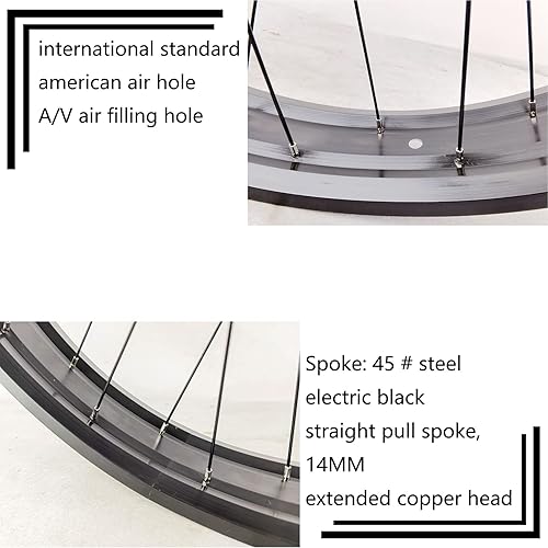 Miniatura 6 de Rueda delantera de bicicleta de 20 x 4.0 pulgadas, ruedas de bicicleta de nieve, freno de disco de aleación para rueda de bicicleta de playa de 20 x