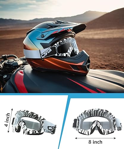 Miniatura 5 de CRG Sports gafas para carreras de motocross ATV, color naranja, T815-7-6 T815-7-6