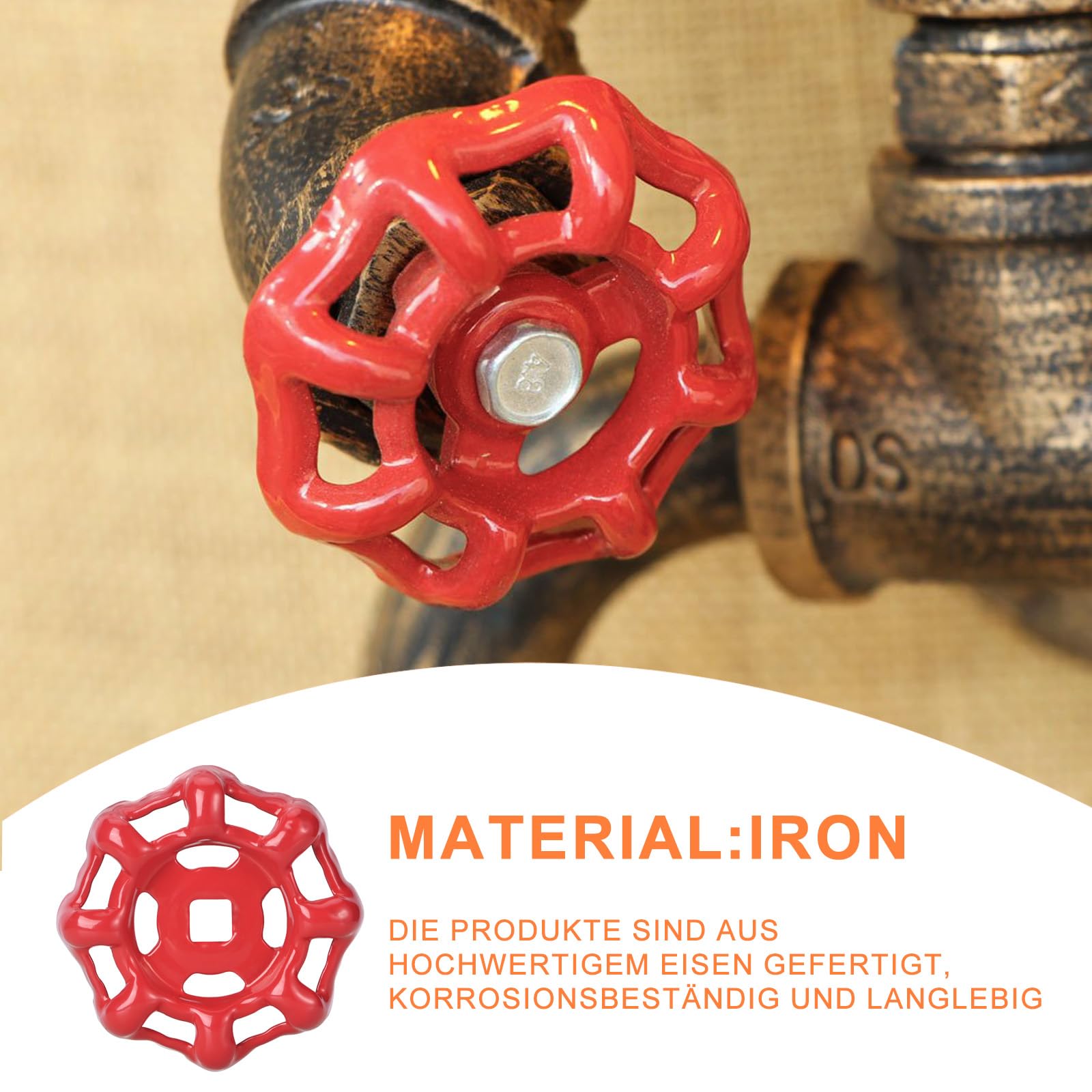 AOKWAWALIY Ventilgriff Set - 2 Stück Metall Handräder Für Wasserhahn & Absperrschieber | Blaue Ventilräder