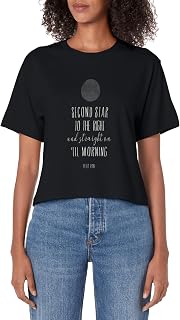Peter Pan Second Star to The Right Moon & Stars Women's Crop Top