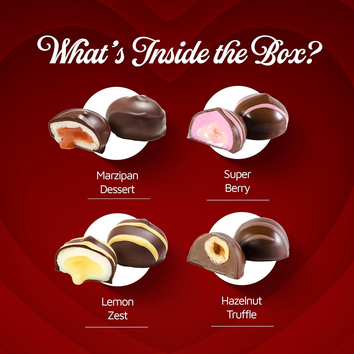 Fames Assorted Chocolate Gift Box – Handcrafted Kosher Dairy-Free Chocolates – Valentine’s Day Gift with Marzipan, Super Berry, Lemon Zest & Coffee Truffles – Gourmet Luxury Candy Treat for Gifting