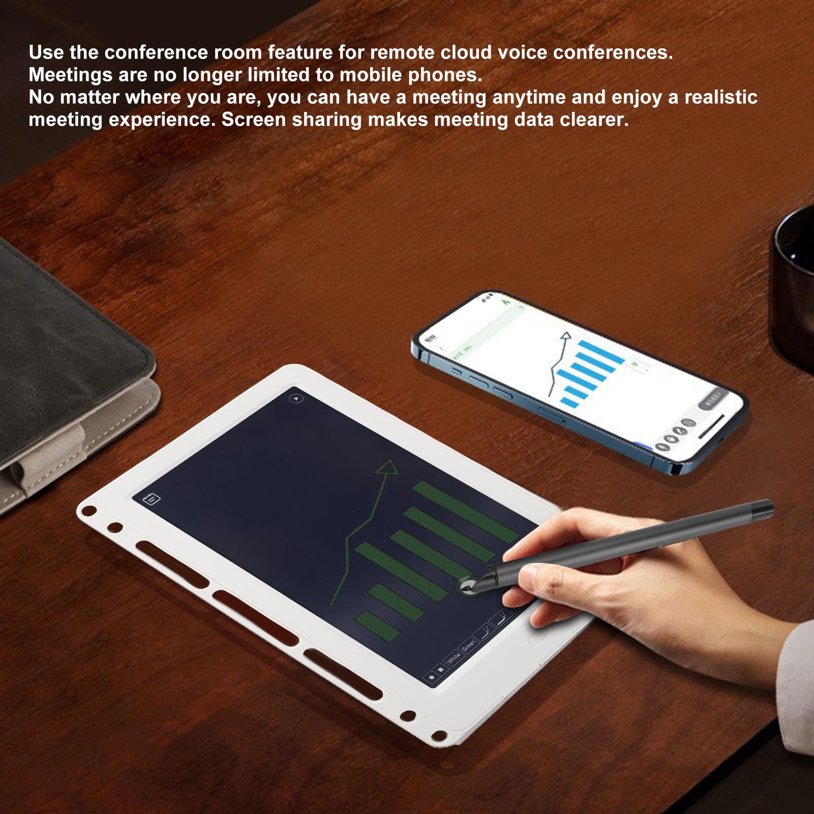 SIXRUN Smart Pen Writing Board Set, Taccuino Digitale Riutilizzabile con AI Smart Pen, Conversione in Testo Modificabile, con APP per Telefoni e Tablet IOS