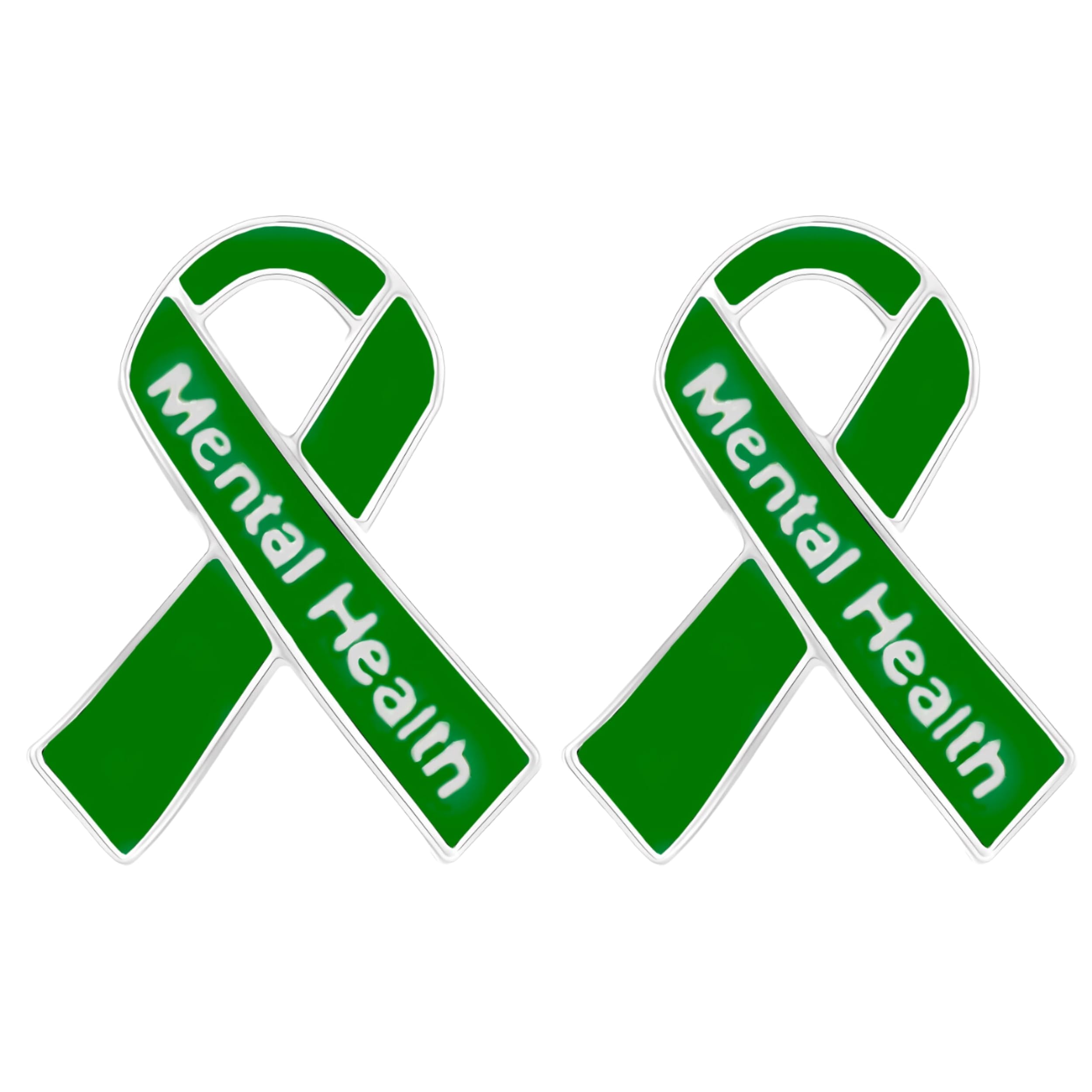 Green Ribbon Awareness Pins - Wholesale Pack Pins for Cerebral Palsy, Glaucoma, Mental Health, Bipolar Disorder, Organ Donation, Liver Cancer- Perfect for Gift-Giving and Fundraising