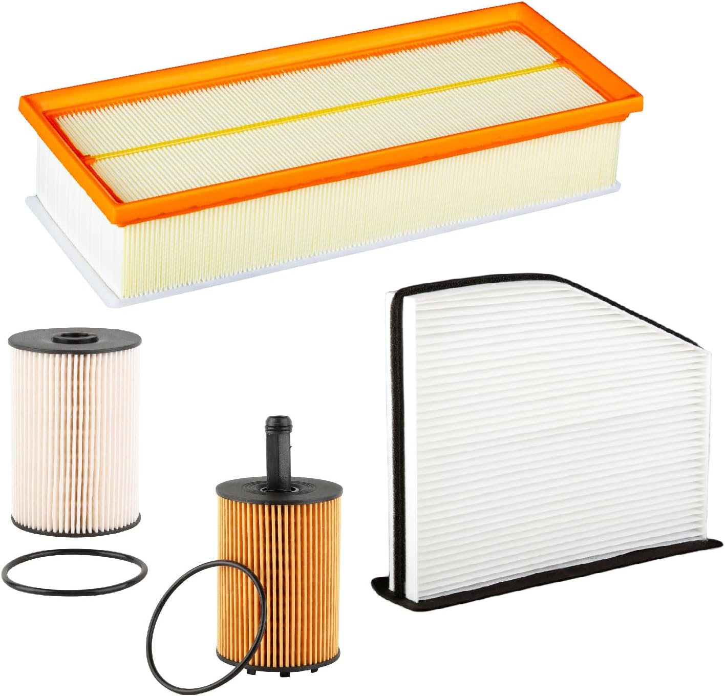 CU2939 Cabin Air Filter C35154/1 Engine Air Filter PU936/1X Fuel Filter HU719/7X Oil Filter Fits Audi A3, A3 Quattro, TT, TT Quattro/Beetle CC Eos Golf Jetta Passat