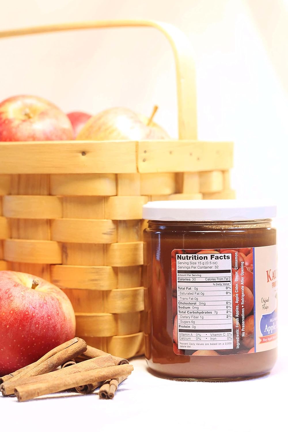 Kauffman's Fruit Farm & Market Kauffman Orchards Homemade Apple Butter, Blue Label/Original Recipe, 17 Oz.