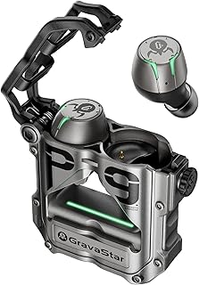 Gravastar SIRIUS PRO | Cuffie Auricolari Bluetooth 5.2 | Wireless Senza Fili | Controllo Touch | IPX5 Resistente Acqua | Apribottiglia (SIRIUS PRO, Space Gray)